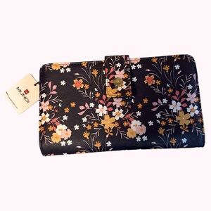 Mundi Long Wallet in Navy & Floral